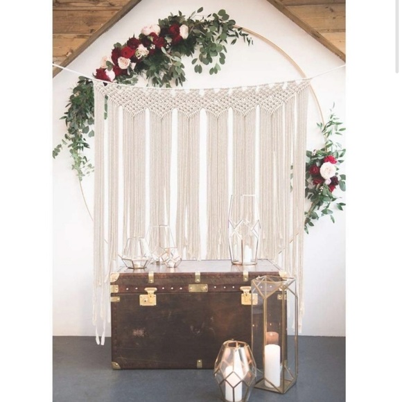 ๐BรHร Art Display๐ฏ%Cotton Macrame Handwoven Knotted w/โฅ๏ธ|| Photo Prop Backdrop - Picture 2 of 16